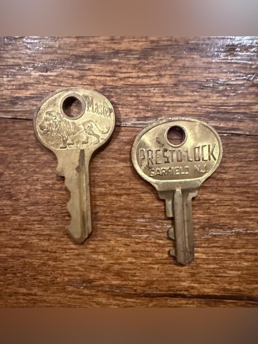 Vintage Master Lock & Presto Lock Brass Keys Lot Collectible Hardware